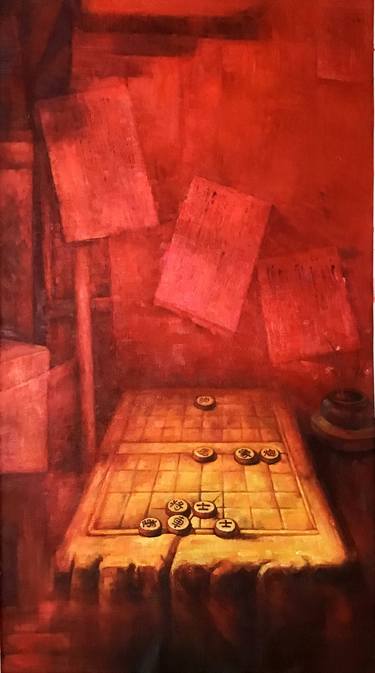 Oil painting: Chessboard t201 thumb