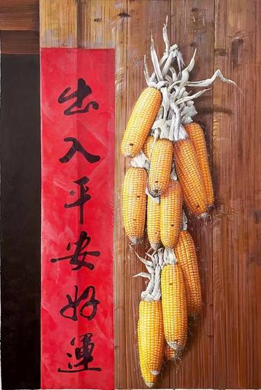 Original Photorealism Still Life Painting by kunlong wang