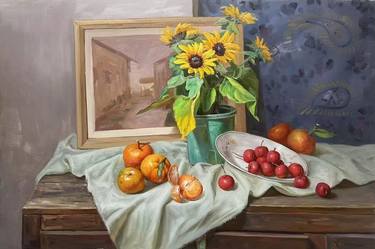 Original Realism Still Life Painting by Kunlong Wang