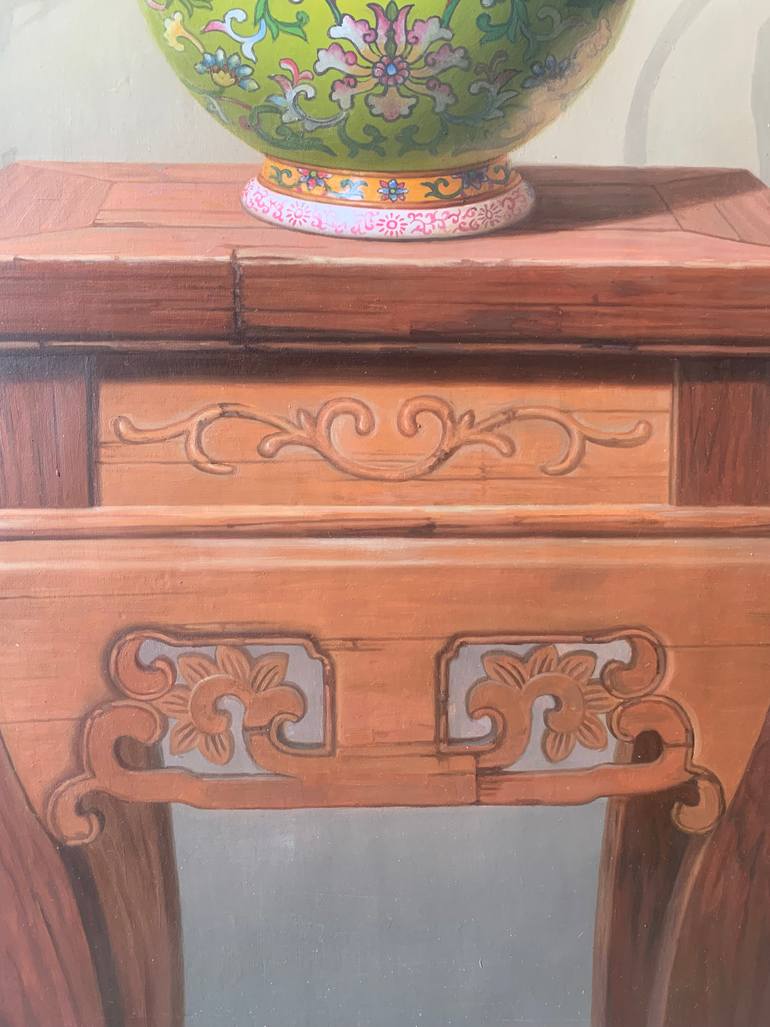 Original Art Deco Still Life Painting by Kunlong Wang