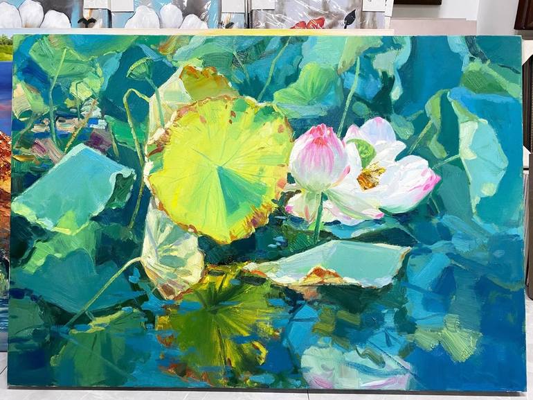 Original Abstract Floral Painting by kunlong wang