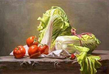 Still life:Chinese cabbage and tomato t175 thumb
