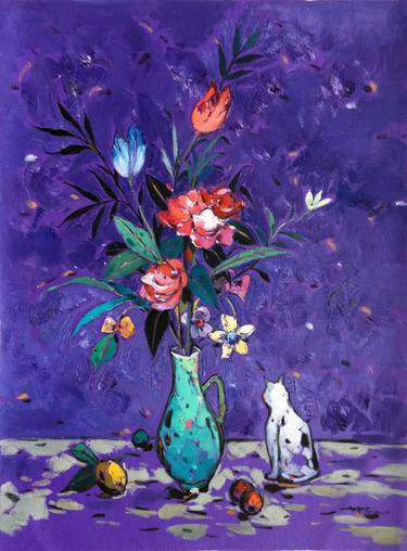 Print of Art Deco Floral Paintings by kunlong wang