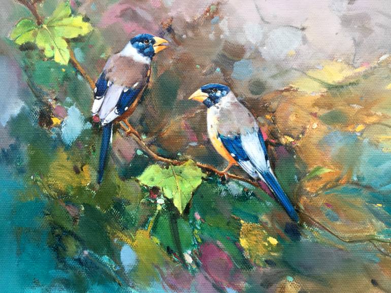 Original Art Deco Animal Painting by Kunlong Wang