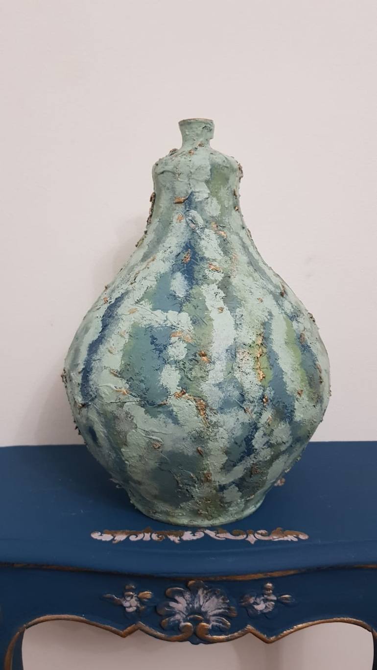 Ceramic Vase - Master Aging Effect Art Sculpture by Gonos Georgios