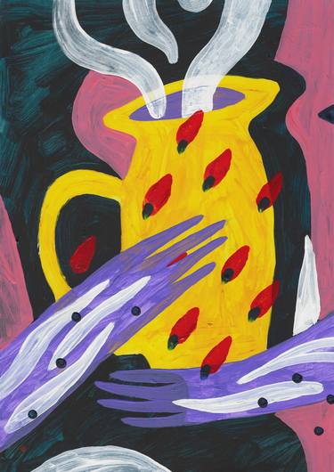 Original Abstract Expressionism Still Life Painting by Elena Romanovskaya