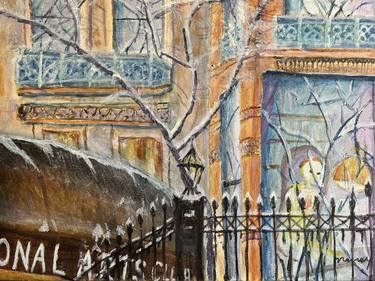 Original Expressionism Cities Painting by Nancy Macina