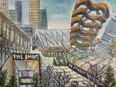 Original Expressionism Cities Painting by Nancy Macina