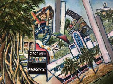 Original Expressionism Cities Paintings by Nancy Macina