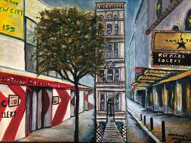 Original Expressionism Cities Paintings by Nancy Macina