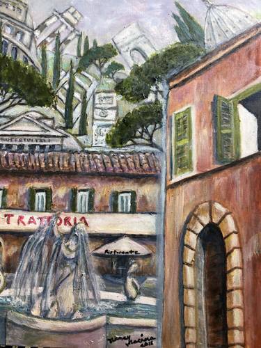 Original Expressionism Cities Paintings by Nancy Macina