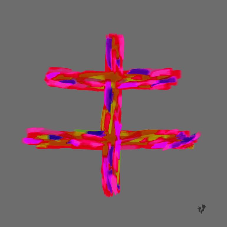 Original Abstract Expressionism Religious Digital by Daniel Benavides