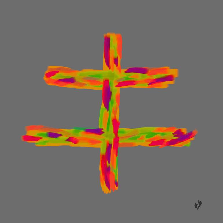 Original Abstract Expressionism Religious Digital by Daniel Benavides