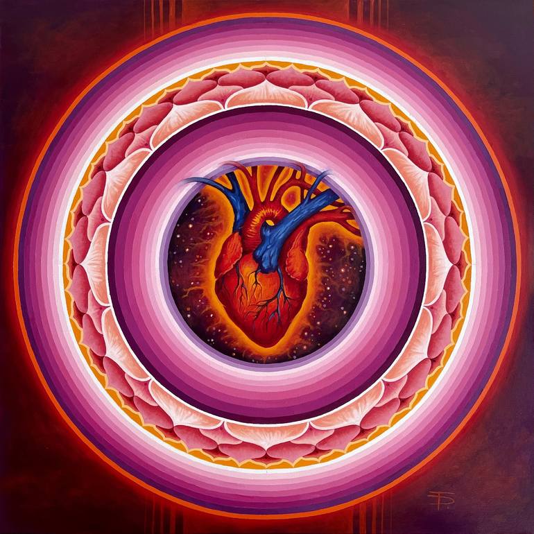 psychedelic art heart