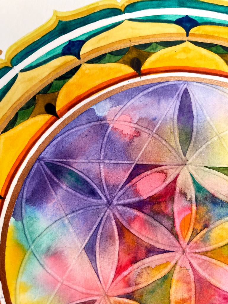Original Abstract Geometric Painting by Diana Titova