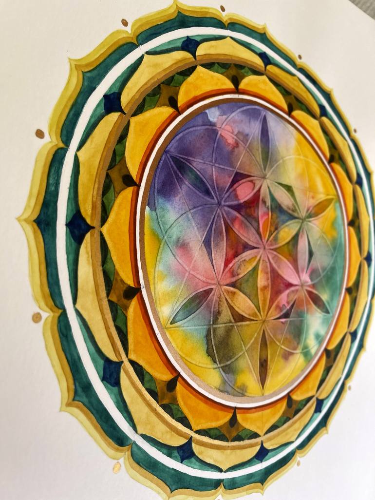 Original Abstract Geometric Painting by Diana Titova