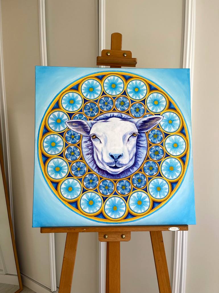 Original Art Deco Animal Painting by Diana Titova