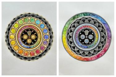 Diptych Crown Collection 2, “Rainbow Platinum” and “Rainbow Gold” thumb
