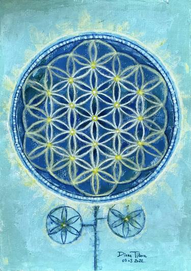 Turquoise flower of Life thumb