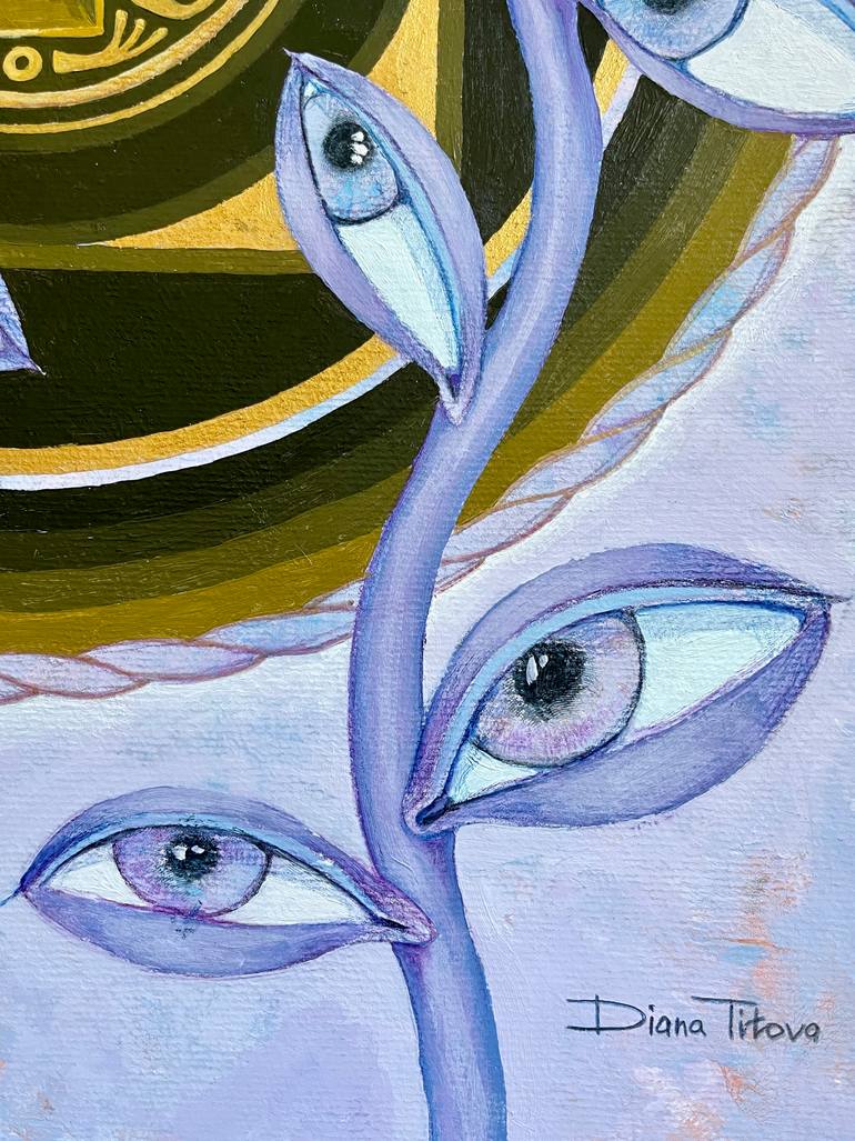 Original Abstract Fantasy Painting by Diana Titova