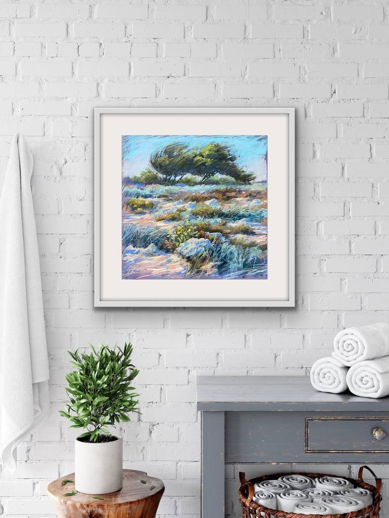 Original Expressionism Landscape Drawing by Kristina Savinova