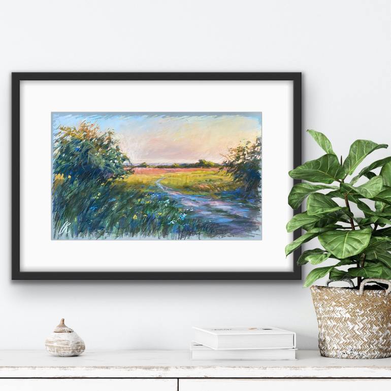 Original Impressionism Landscape Drawing by Kristina Savinova