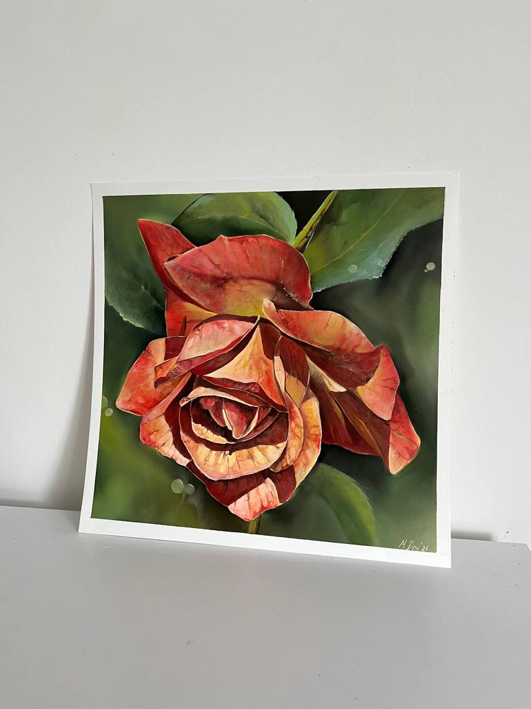 Original Illustration Floral Painting by Myroslava Denysiuk