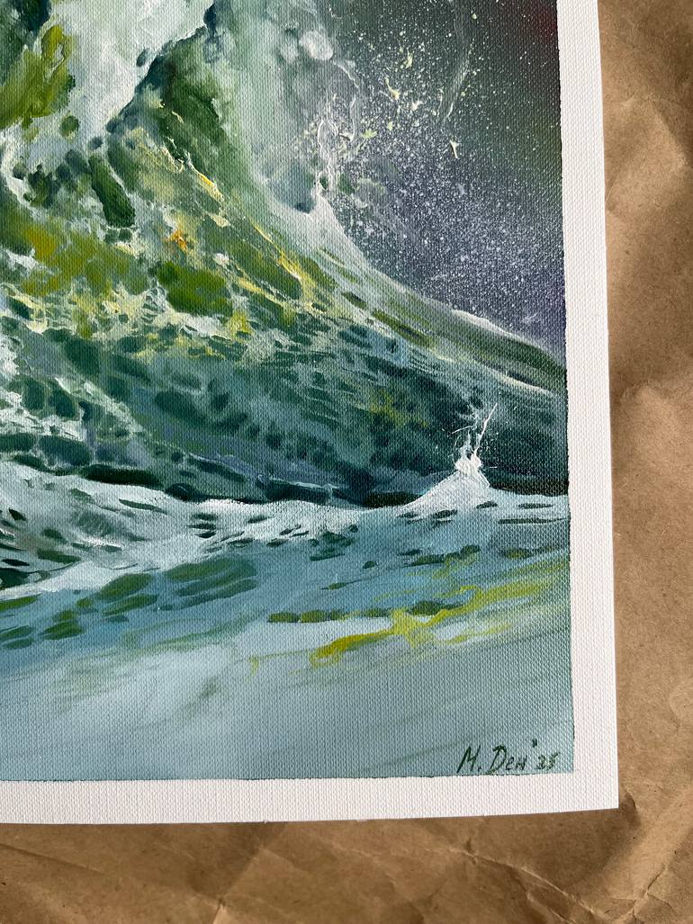 Original Contemporary Seascape Painting by Myroslava Denysiuk
