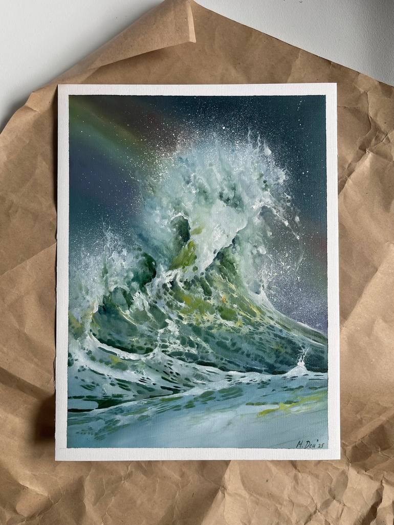 Original Contemporary Seascape Painting by Myroslava Denysiuk