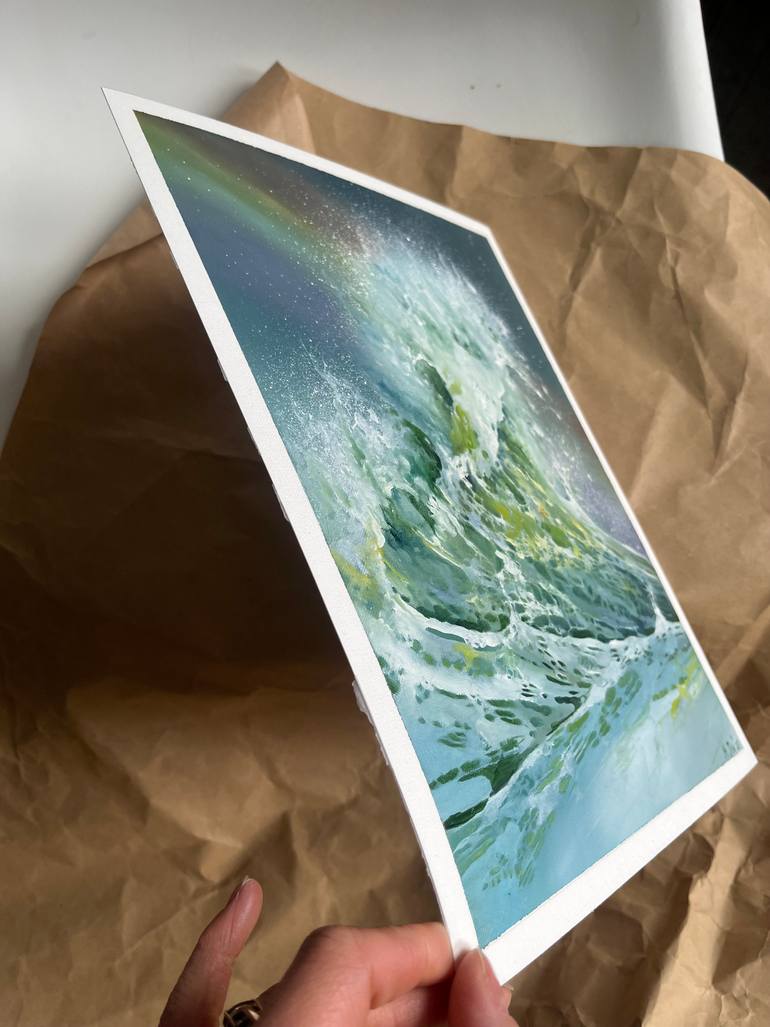 Original Contemporary Seascape Painting by Myroslava Denysiuk