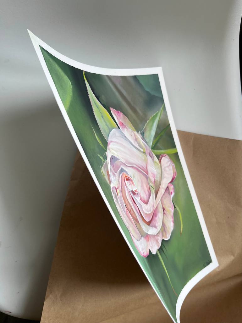 Original Photorealism Floral Painting by Myroslava Denysiuk