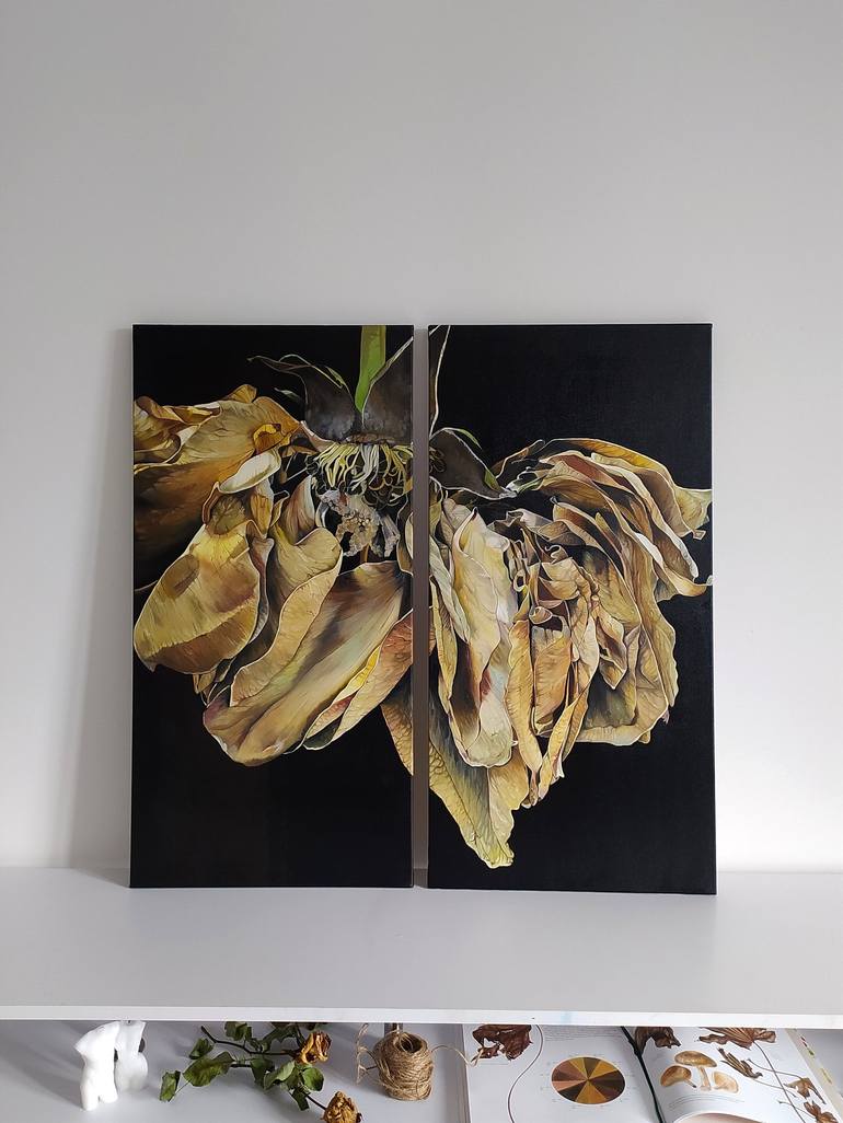 Original Floral Painting by Myroslava Denysiuk