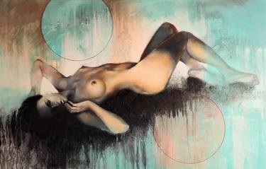 Original Abstract Expressionism Erotic Paintings by Olga Sarabarina