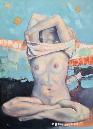 Original Figurative Erotic Paintings by Olga Sarabarina
