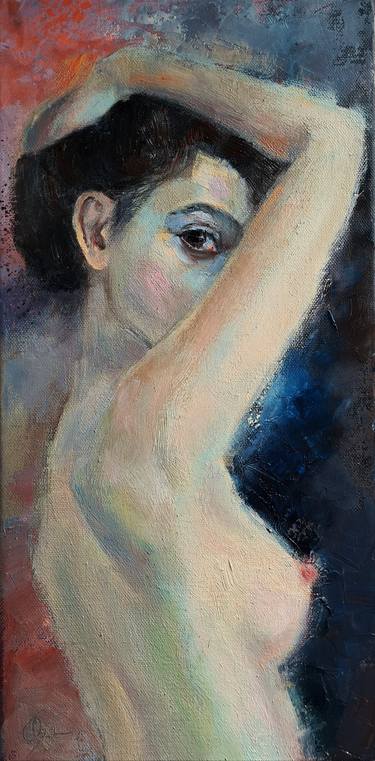 Original Figurative Erotic Paintings by Olga Sarabarina