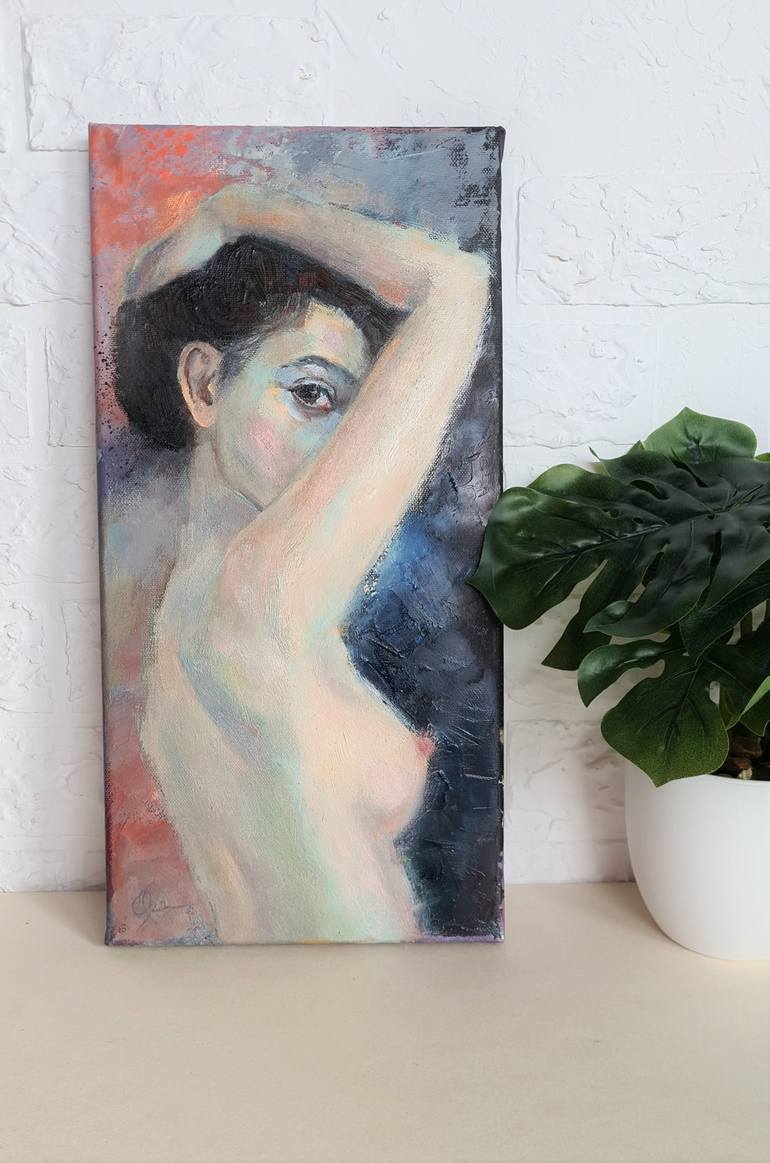 Original Figurative Erotic Painting by Olga Sarabarina