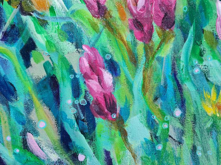 Original Impressionism Floral Painting by Karin Steenge