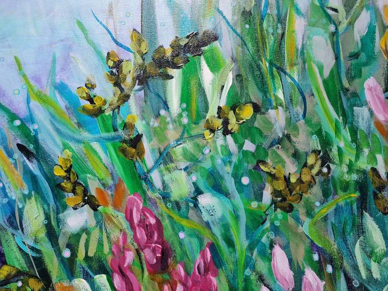 Original Impressionism Floral Painting by Karin Steenge