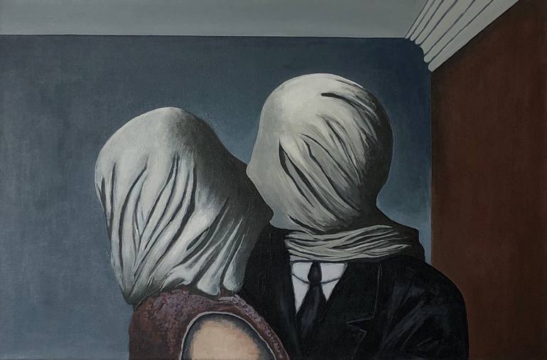 Les Amants/ The Lovers (a copy) Painting by A Leyman | Saatchi Art