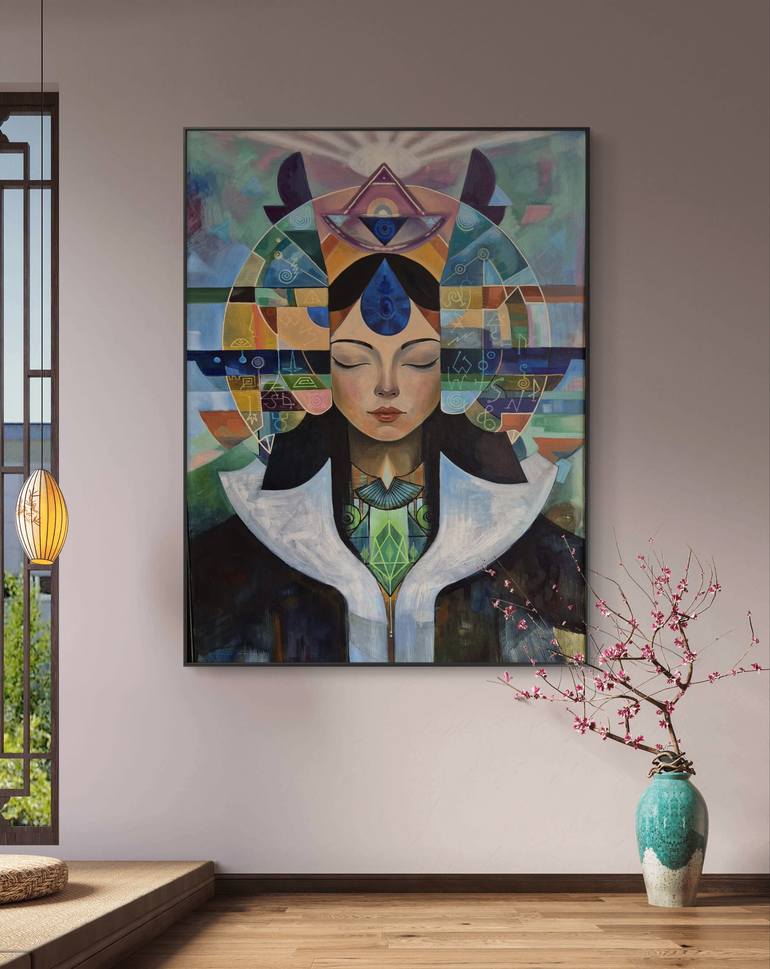 Original Surrealism Fantasy Painting by Olzhas Issanov