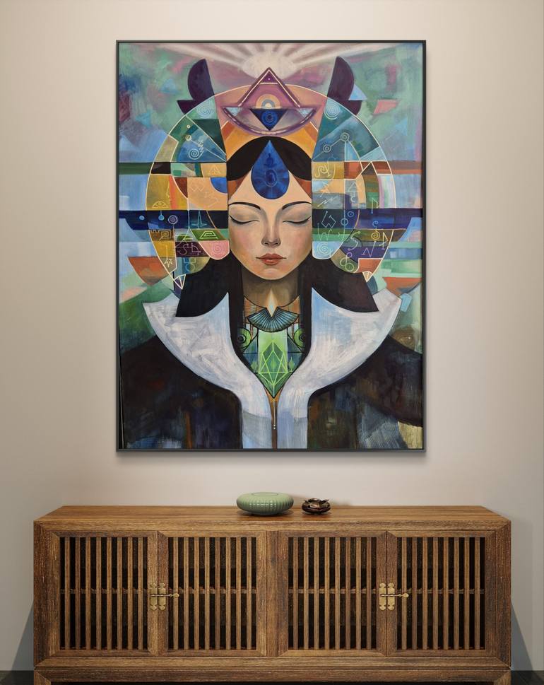 Original Surrealism Fantasy Painting by Olzhas Issanov