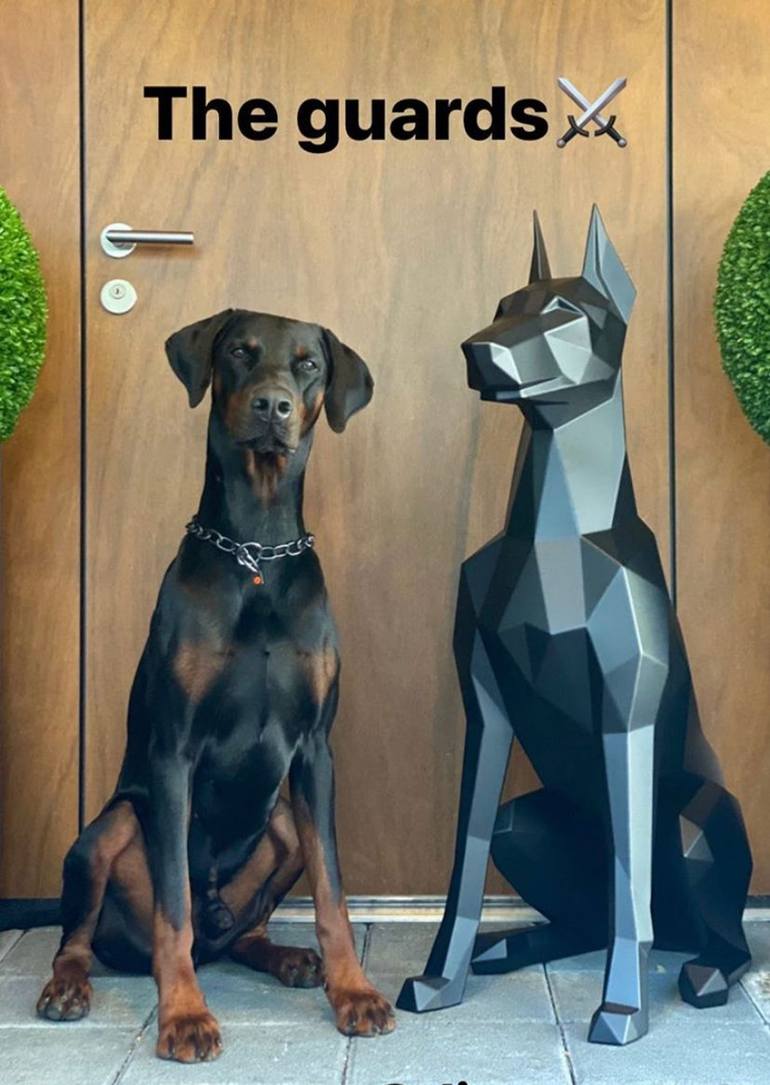 Doberman Sculpture by Andrew Kazantsev Saatchi Art