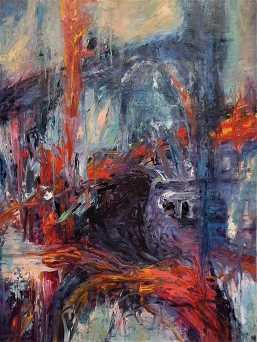 Original Abstract Expressionism Political Paintings by linda kelson