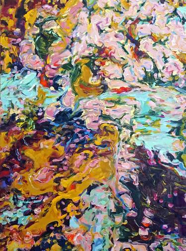 Print of Abstract Expressionism Garden Paintings by linda kelson