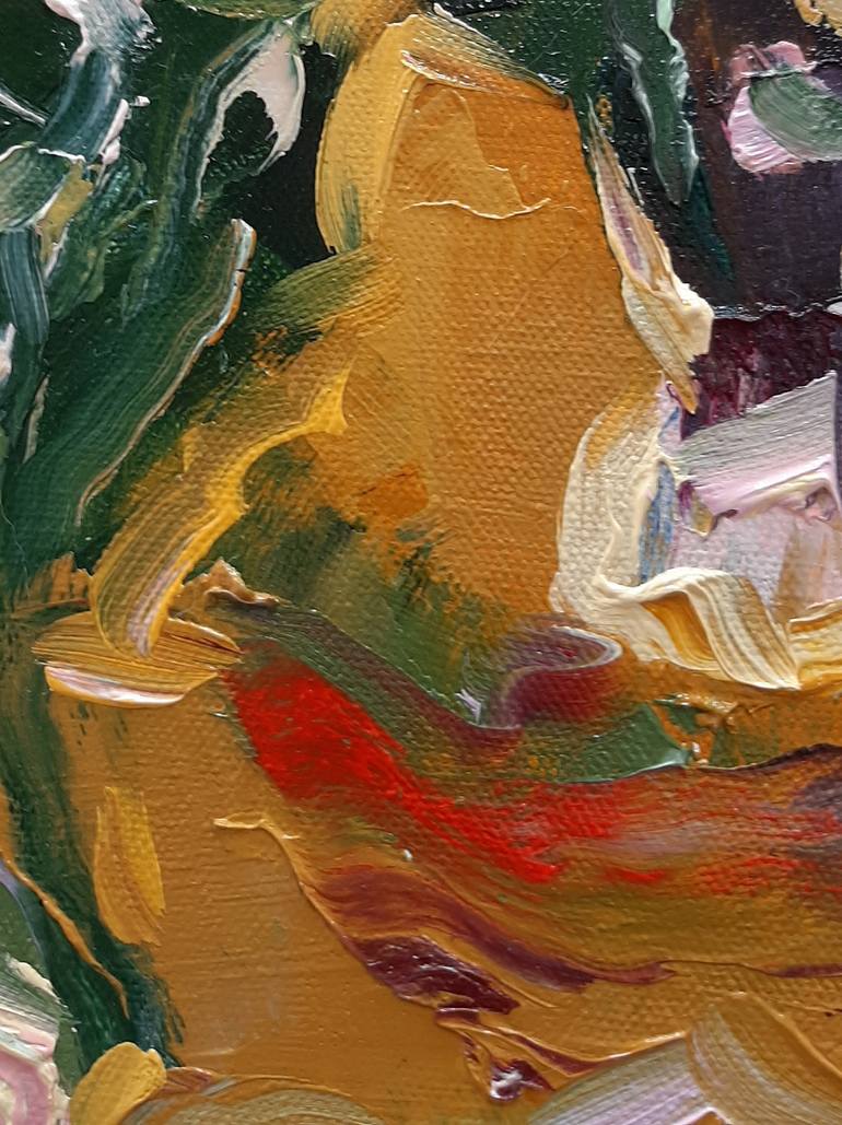 Original Abstract Garden Painting by Linda Kelson