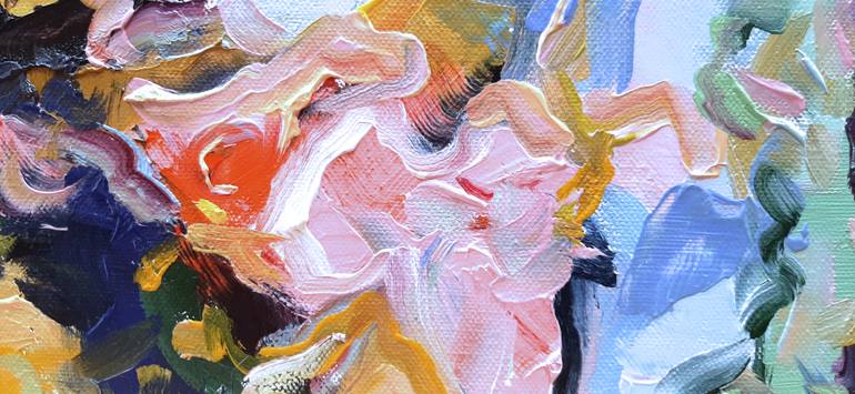 Original Abstract Garden Painting by Linda Kelson
