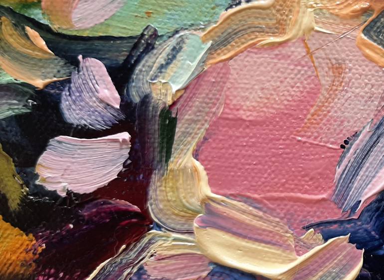 Original Abstract Garden Painting by Linda Kelson
