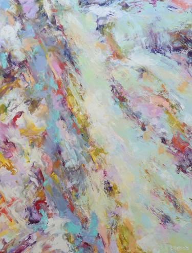 Original Abstract Garden Paintings by linda kelson