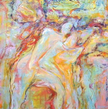 Print of Abstract Expressionism Love Paintings by linda kelson