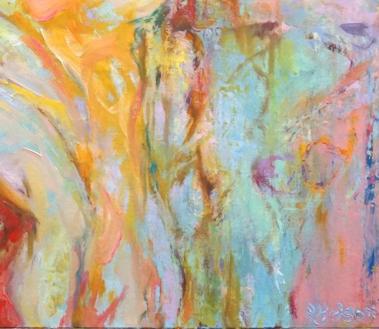 Original Abstract Expressionism Love Painting by linda kelson